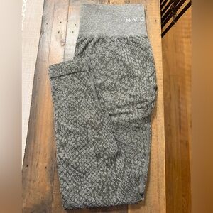 Gray Animal Print Leggings